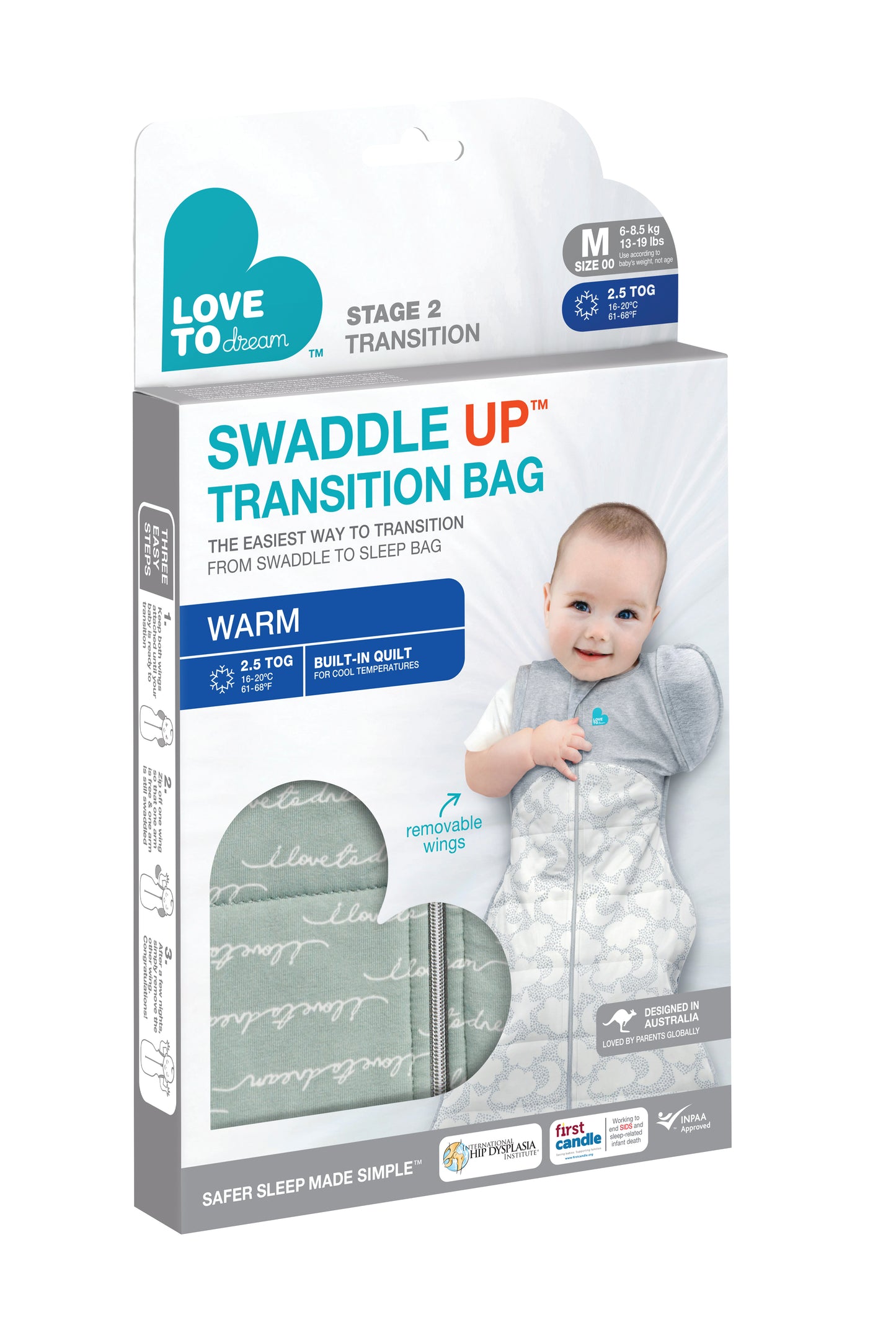 SWADDLE UP TRANSITION BAG WARM 2.5 TOG DREAMER OLIVE Love To Dream South Africa