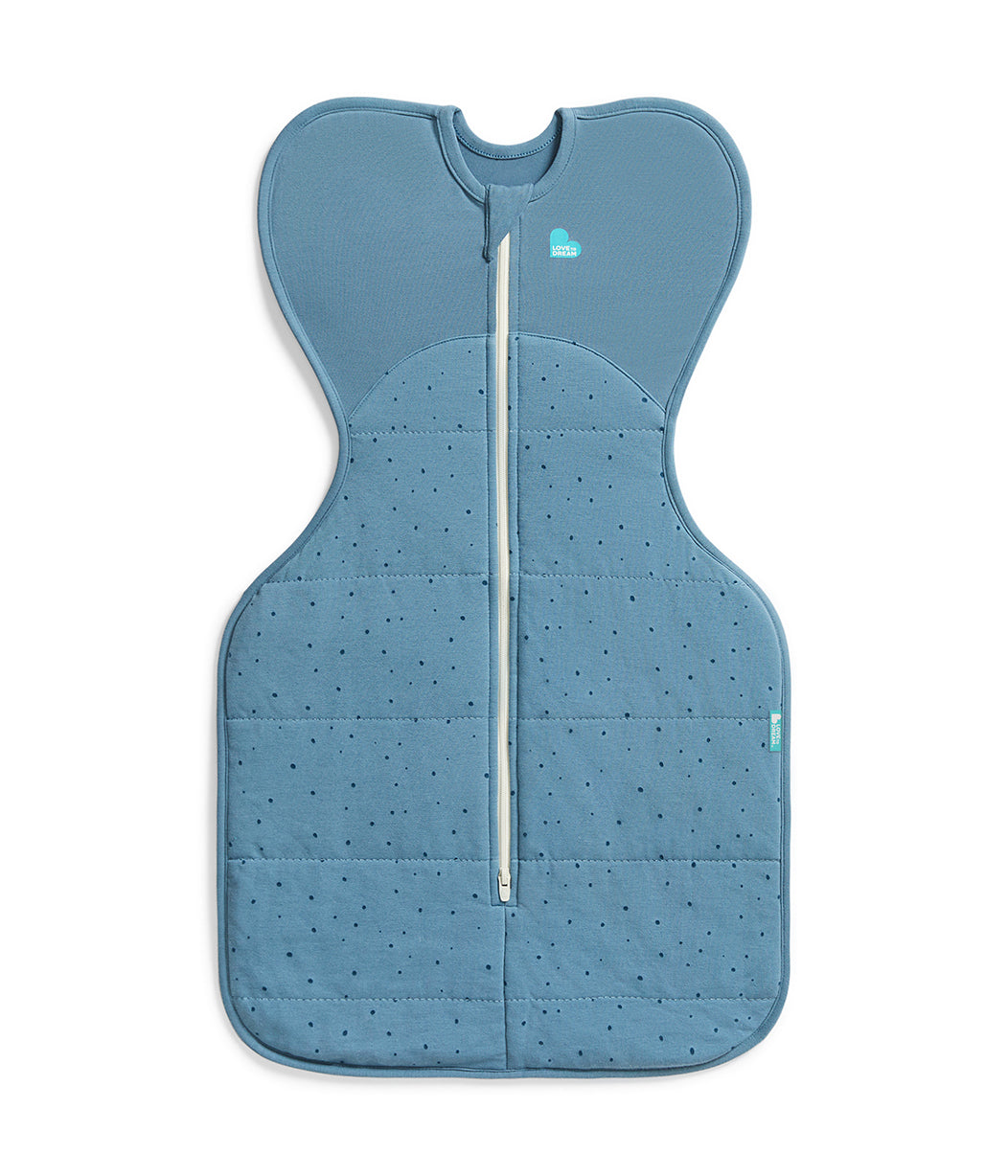 SWADDLE UP WARM 2.5 TOG SMALL - BLUE (STORM BLUE PEBBLES) (3.5-6KG)