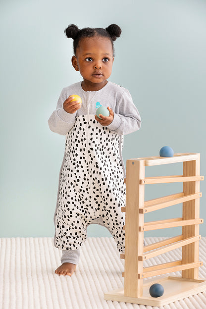 SLEEP SUIT 1.0 TOG ORIGINAL ANIMAL WHITE LONG SLEEVE Love To Dream South Africa