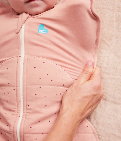 SWADDLE UP WARM 2.5 TOG SMALL - PINK (ROSE PEBBLES) (3.5-6KG)