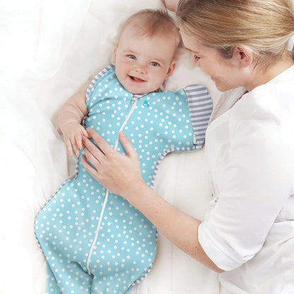 SWADDLE UP TRANSITION BAG LITE 0.2 TOG AQUA DOTS Love To Dream South Africa
