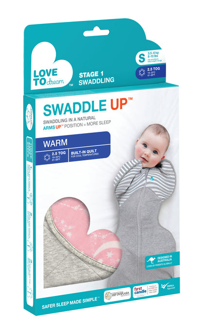 SWADDLE UP WARM 2.5 TOG PINK Love To Dream South Africa