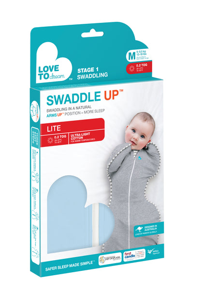 SWADDLE UP LITE 0.2 TOG LIGHT BLUE Love To Dream South Africa