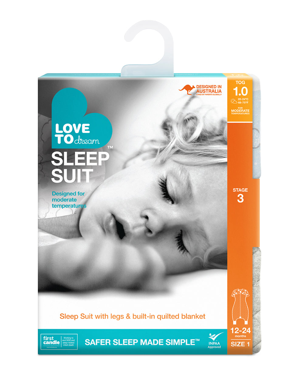 SLEEP SUIT 1.0 TOG ORIGINAL BLUE Love To Dream South Africa