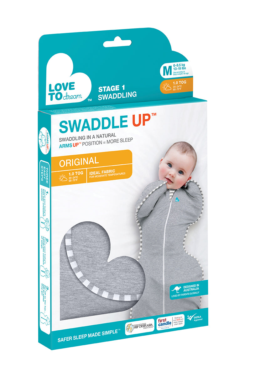 SWADDLE UP ORIGINAL 1.0 TOG GREY Love To Dream South Africa